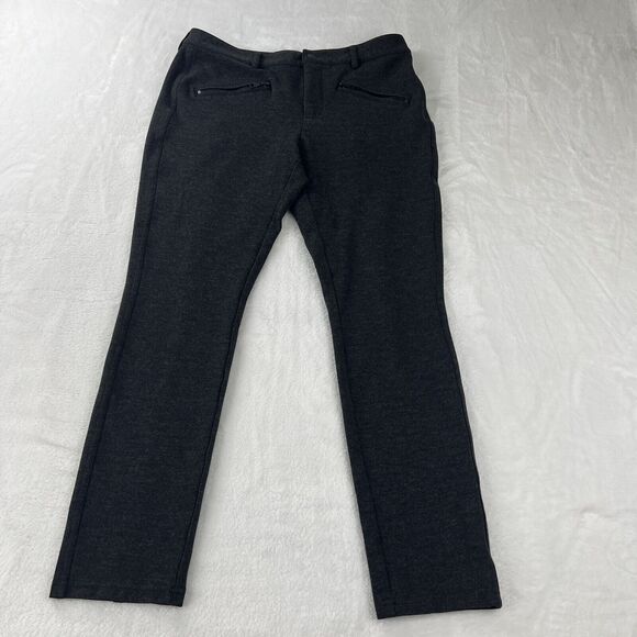 NYDJ Not Your Daughters Crop Pants Womens 8 Gray Straight Leg Slimming Trousers - Picture 1 of 16